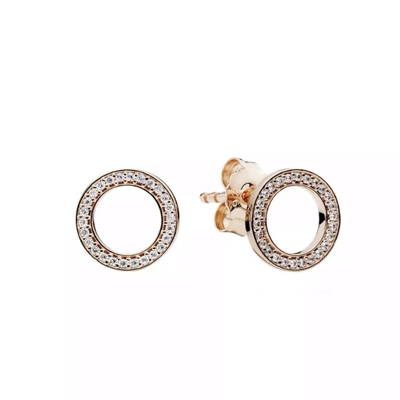 Pandora Jewelry - NWOT Pandora Sparkling Circle Stud Earrings